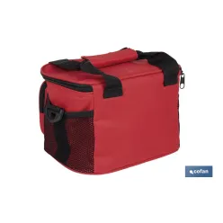 NEVERA TEXTIL PORTÁTIL MULTIBOLSILLOS COLOR ROJO 5 L