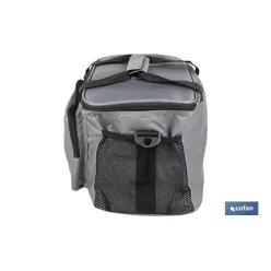 NEVERA TEXTIL PORTÁTIL MULTIBOLSILLOS COLOR GRIS OSCURO 15 L