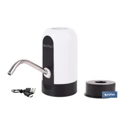DISPENSADOR DE AGUA PARA GARRAFAS RECARGABLE USB 6.9 X12.3 CM