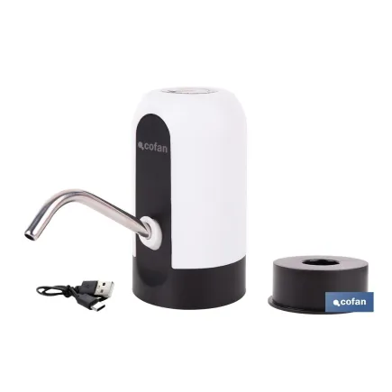 DISPENSADOR DE AGUA PARA GARRAFAS RECARGABLE USB 6.9 X12.3 CM