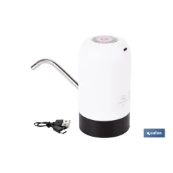 DISPENSADOR DE AGUA PARA GARRAFAS RECARGABLE USB 6.9 X12.3 CM