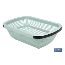 ESCURRIDOR RECTANGULAR EXTENSIBLE VERDE 50,5 X 24,5 X 11,5 CM