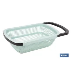 ESCURRIDOR RECTANGULAR EXTENSIBLE VERDE 50,5 X 24,5 X 11,5 CM