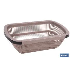 ESCURRIDOR RECTANGULAR EXTENSIBLE MARRÓN 50,5 X 24,5 X 11,5 CM