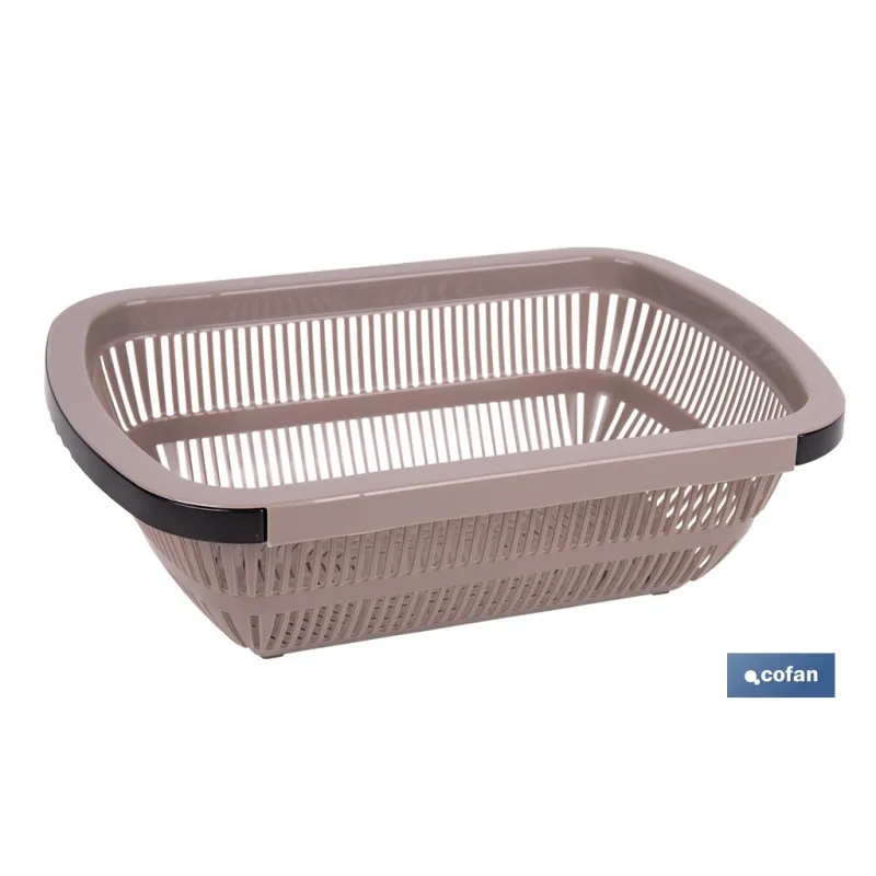 ESCURRIDOR RECTANGULAR EXTENSIBLE MARRÓN 50,5 X 24,5 X 11,5 CM