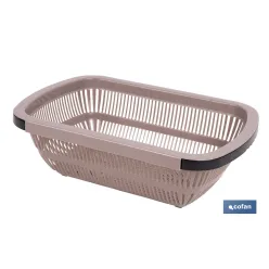 ESCURRIDOR RECTANGULAR EXTENSIBLE MARRÓN 50,5 X 24,5 X 11,5 CM