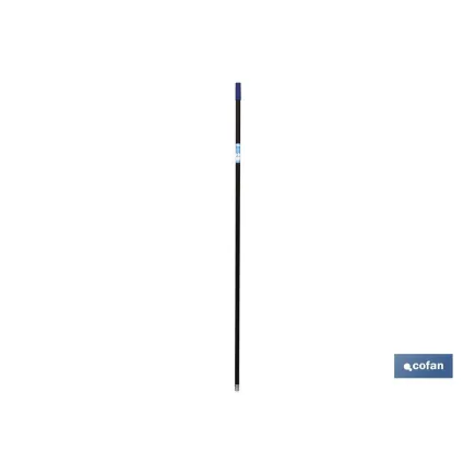 PALO ACERO PLASTIFICADO AZUL/NEGRO 1.40M (diametro 2,5cm)