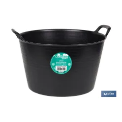 CAPAZO   NEGRO  RECICLADO  42 L   48.5 X 45 X 38 CM