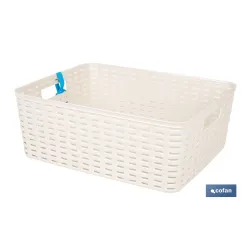 CESTA  MULTIUSOS 12L 36X28X13.5 cm BEIGE