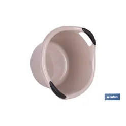 BARREÑO REDONDO  ASAS 15L BEIGE OSCURO  42X39.5X25cm