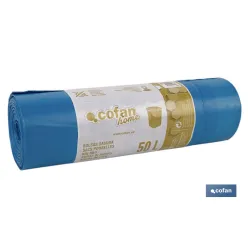 BOLSA DE BASURA  AUTOCIERRE PERFUMADA  70 x70 CM G.120 COLOR AZUL10 UDS 50l