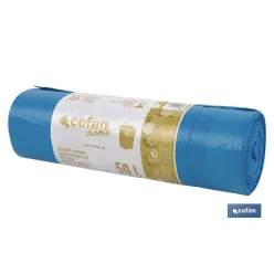 BOLSA DE BASURA  AUTOCIERRE PERFUMADA  70 x70 CM G.120 COLOR AZUL10 UDS 50l