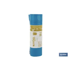 BOLSA DE BASURA  AUTOCIERRE PERFUMADA  70 x70 CM G.120 COLOR AZUL10 UDS 50l