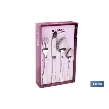 CUBERTERIA INOX MODELO BOLONIA 24 pcs C-18/0 2 mm
