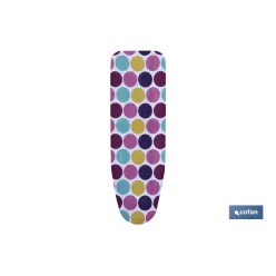 FUNDA ACOLCHADA PARA TABLA DE PLANCHAR 135X53 CIRCULOS