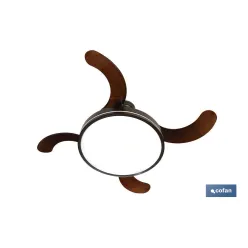 VENTILADOR DE TECHO CON ASPAS DESPLEGABLES Y LUZ LED 106CM 65 W