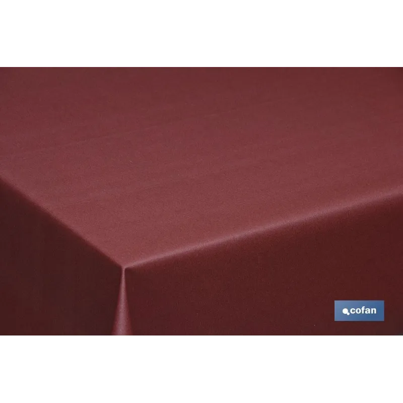 MANTEL ANTIMANCHAS RESINADO CONFECCIONADO 1,40 X 1,40 M 50 %  ALG 50 % POL GRANATE