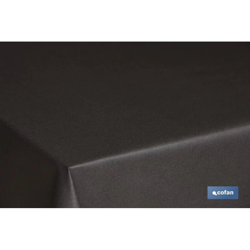 MANTEL ANTIMANCHAS RESINADO CONFECCIONADO 1,40 x 1,80mt 50% ALG 50% POL.NEGRO