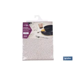 MANTEL REDONDO PÉTALOS ANTIMANCHAS RESINADO JACQUARD CONFECCIONADO 50 % ALGODÓN 50 % POLIÉSTER 1,60 M