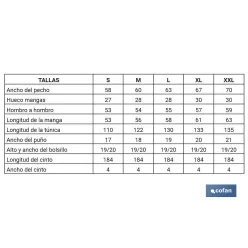 ALBORNOZ BLANCO GR.500/M2 GAMA PALOMA TALLA XL