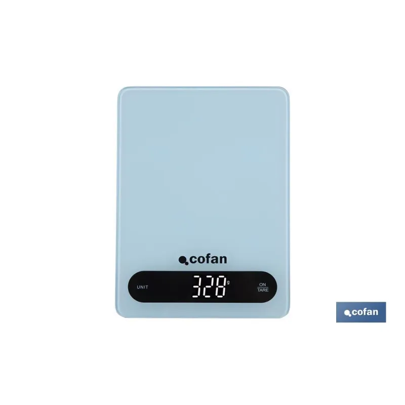 BÁSCULA DE COCINA DIGITAL 10 KG COLOR AZUL