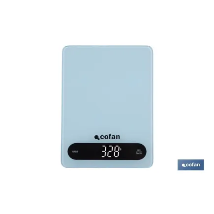 BÁSCULA DE COCINA DIGITAL 10 KG COLOR AZUL