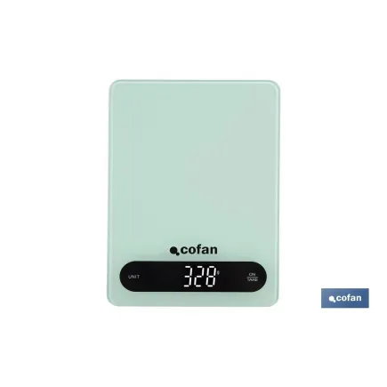 BÁSCULA DE COCINA DIGITAL 10 KG COLOR MENTA