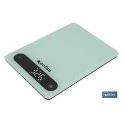 BÁSCULA DE COCINA DIGITAL 10 KG COLOR MENTA