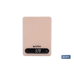 BÁSCULA DE COCINA DIGITAL 10 KG COLOR NARANJA PASTEL