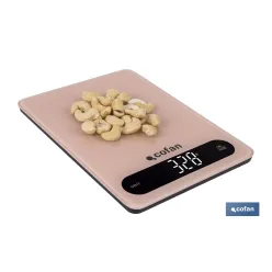 BÁSCULA DE COCINA DIGITAL 10 KG COLOR NARANJA PASTEL
