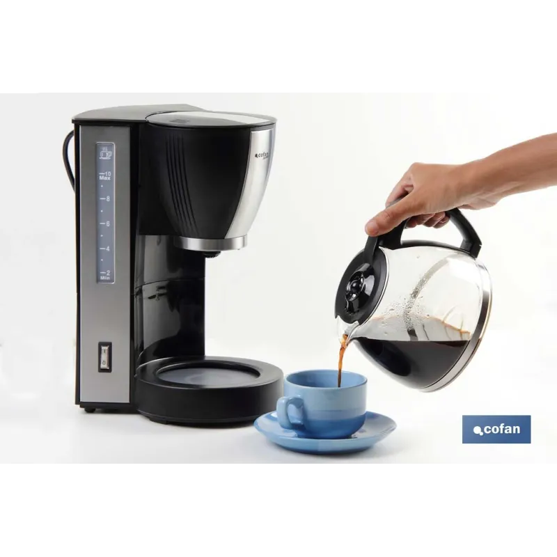 CAFETERA ELÉCTRICA DE GOTEO 870W 10 TAZAS 1.25L