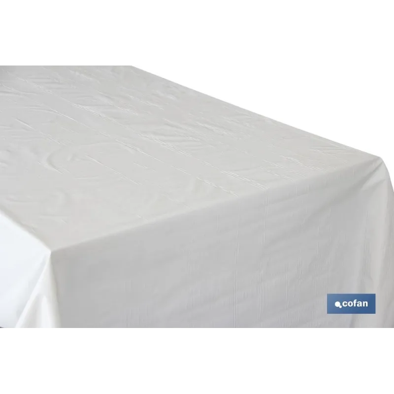 PROTECTOR DE MESA DE  PVC BLANCO 1,40 x 50  m