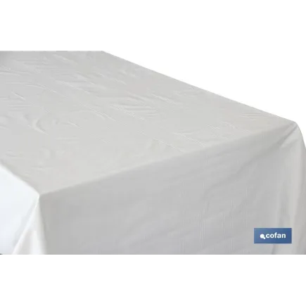 PROTECTOR DE MESA DE  PVC BLANCO 1,40 x 50  m