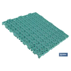 SET DE 4 UDS. LOSETA ALVEOLADA VERDE DE PVC 33 X 33 X 2 CM