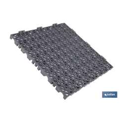 SET DE 4 UDS. LOSETA ALVEOLADA GRIS OSCURO DE PVC 33 X 33 X 2 CM