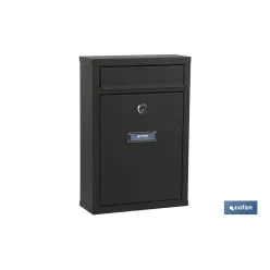 BUZÓN CORREO EXTERIOR NEGRO MODELO LETTER 320x215x85mm