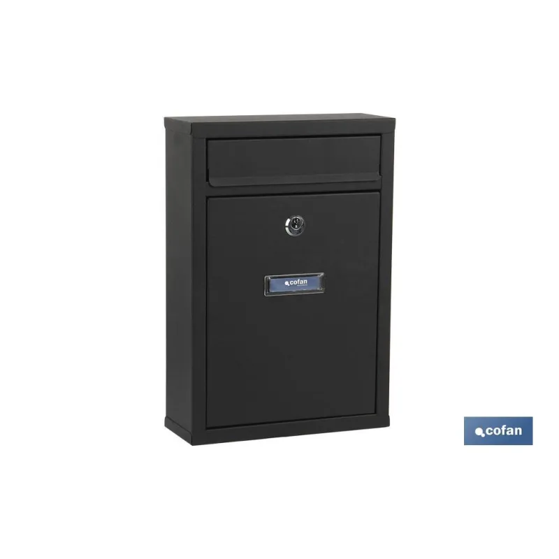 BUZÓN CORREO EXTERIOR NEGRO MODELO LETTER 320x215x85mm