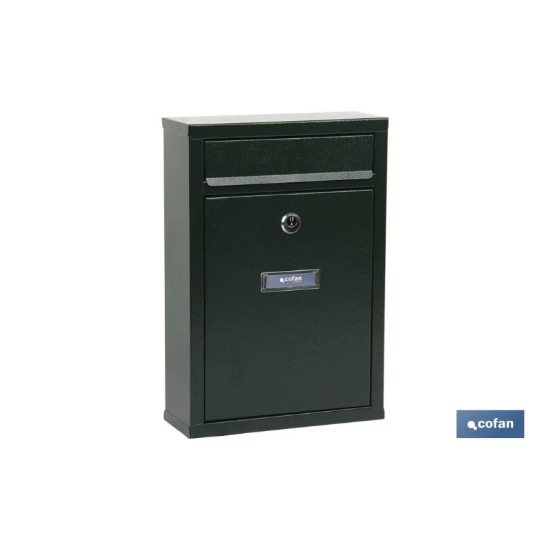 BUZÓN CORREO EXTERIOR VERDE MODELO LETTER 320x215x85mm