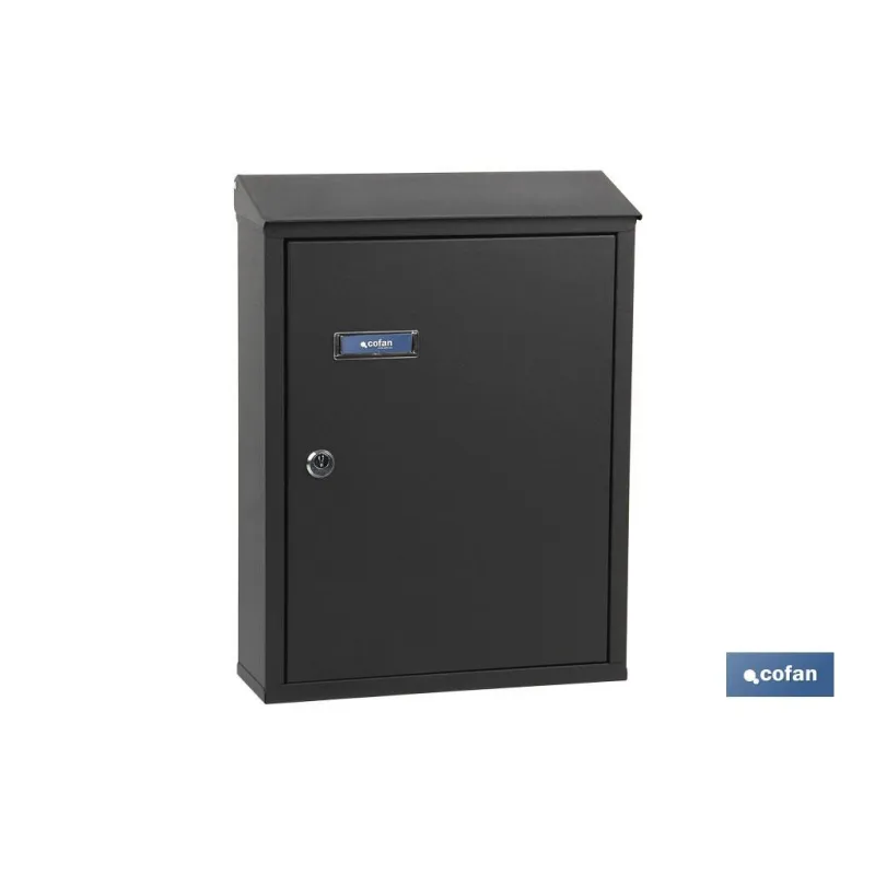 BUZÓN CORREO EXTERIOR NEGRO MODELO POST 385x290x100mm