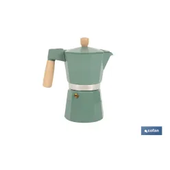 CAFETERA ITALIANA DE INDUCCIÓN VERDE 6 TAZAS
