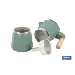 CAFETERA ITALIANA DE INDUCCIÓN VERDE 6 TAZAS