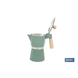 CAFETERA ITALIANA DE INDUCCIÓN VERDE 6 TAZAS