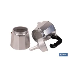 CAFETERA ITALIANA DE ALUMINIO PARA INDUCCIÓN 6 TAZAS