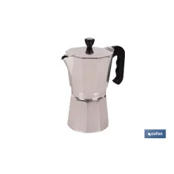 CAFETERA ITALIANA DE ALUMINIO PARA INDUCCIÓN 9 TAZAS