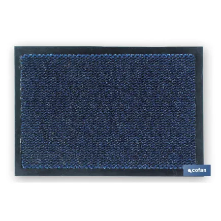 FELPUDO INTERIOR POLIPROPILENO 40X60cm AZUL