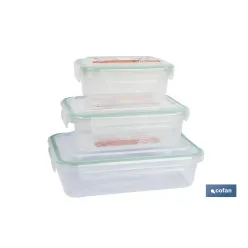 FIAMBRERA VERDE RECTANGULAR CON JUNTA BI-MATERIA MODELO YUBA 1 L