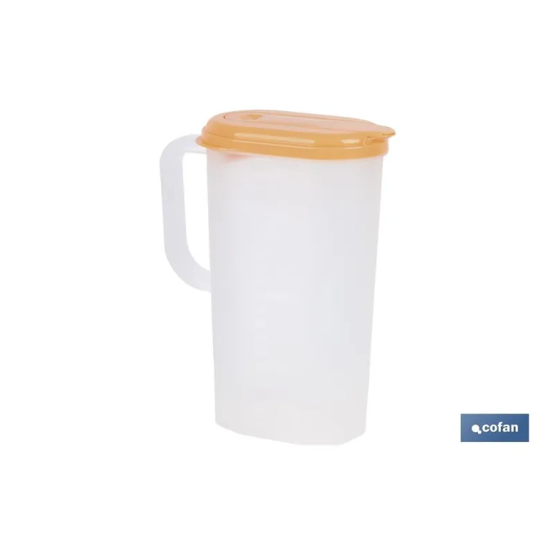 JARRA DE AGUA 2L NARANJA  MODELO MANANTIAL 25X19X9.5cm