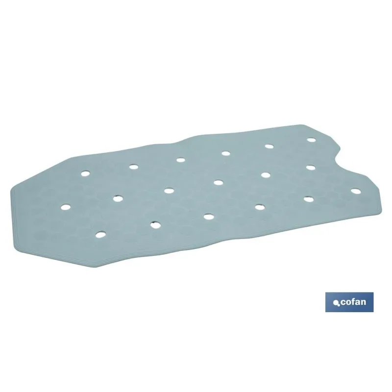 ALFOMBRA ANTIDESLIZANTE CON VENTOSAS BAÑERA/DUCHA AZUL CLARO 36 X 72 cm