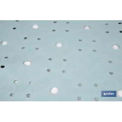 ALFOMBRA ANTIDESLIZANTE CON VENTOSAS BAÑERA/ DUCHA AZUL CLARO 53 X 53 cm