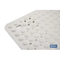 ALFOMBRA PLUS ANTIDESLIZANTE CON VENTOSAS BAÑERA/ DUCHA BLANCO 60 X 60 cm